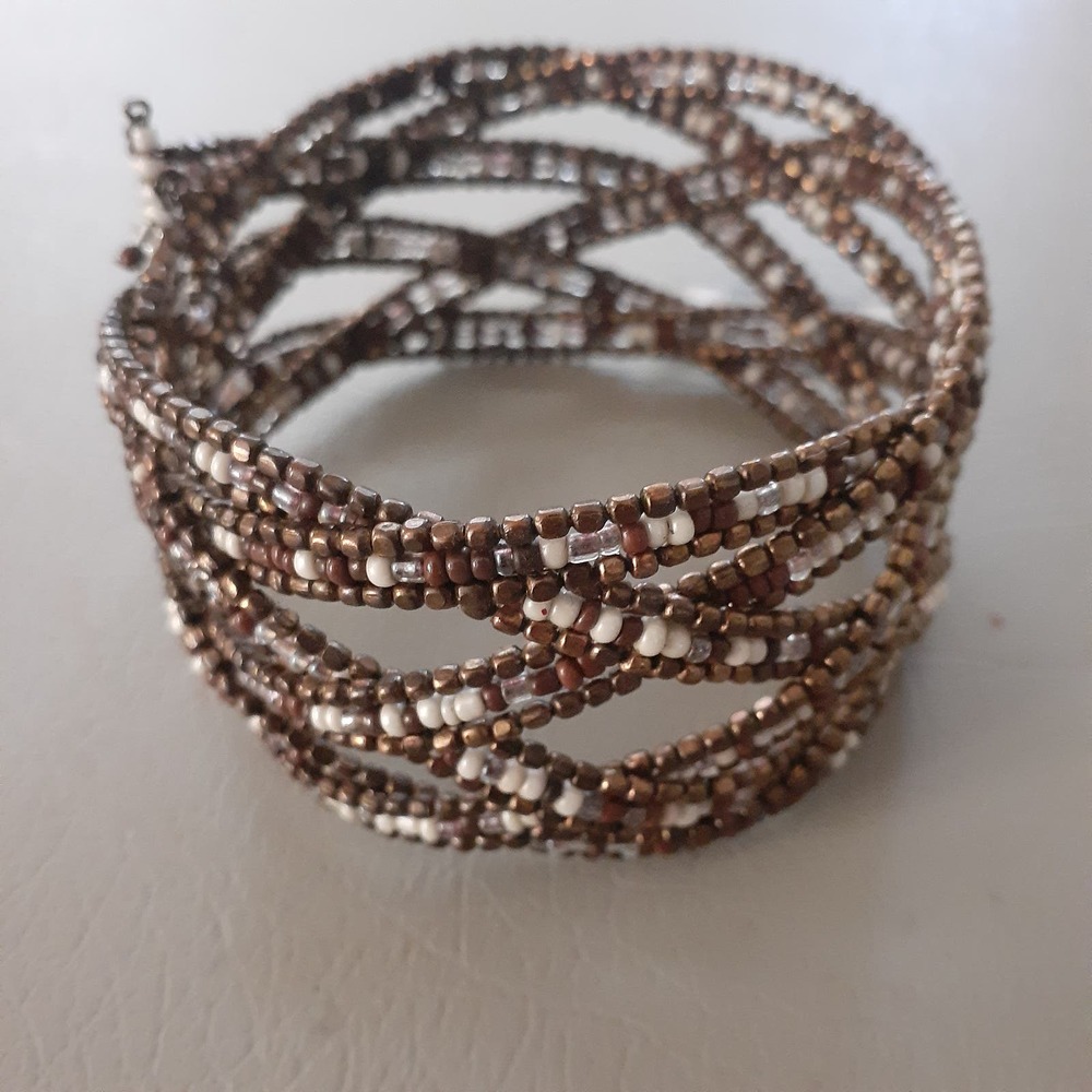 AVENUE 2 Seed Bead Cuff Bracelets Plus Size XL NWT - Picture 4 of 7
